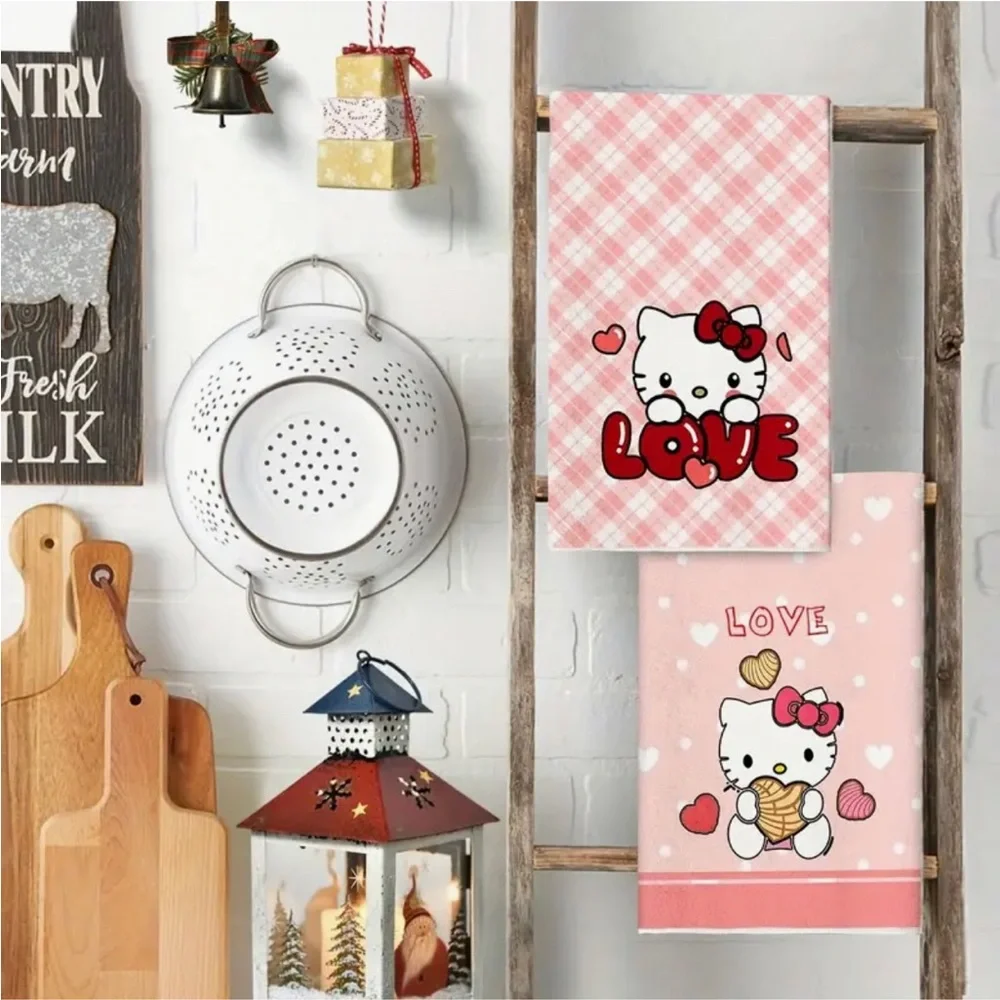 Sanrio Hello Kitty Pink Hand / Kitchen Towels, Set of 2